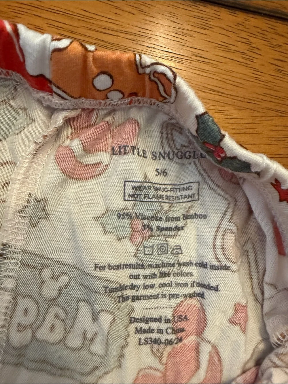 Charlie’s Project Kids 5/6 Merry & Bright Magic Gingerbread Mickey Bamboo pjs